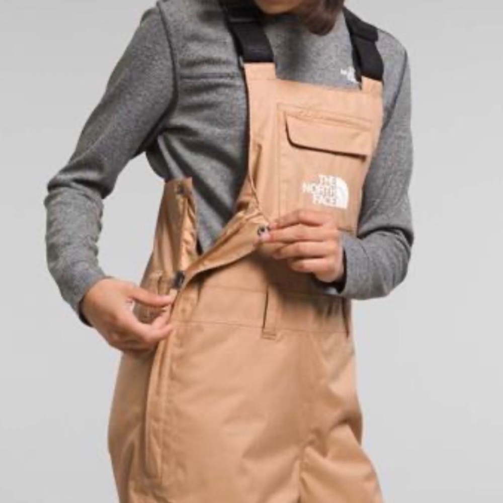 The North Face teen freedom bib almond butter XS 6